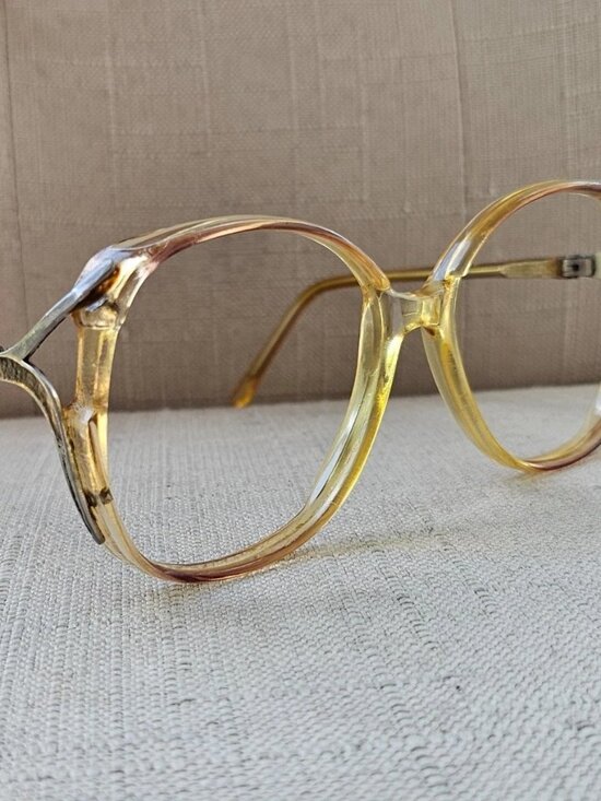 Accessories - Vintage Smoke Women Eyeglasses Frame Brown/Tan Eyewear Glasses Frame only